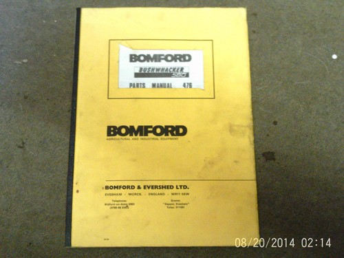 Bomford bushwhacker 580 parts - bomford,