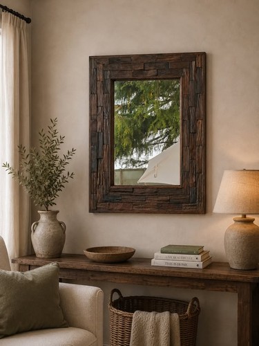 Reclaimed teak wood - teak, wall