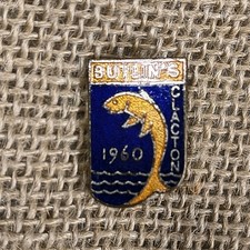 Vintage Enamel Badge Butlins Clacton 1960 Holiday Pin Badge