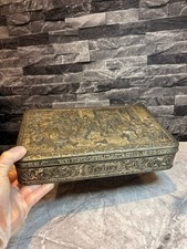 Vintage D.B.F. Belgium Teniers Silver Cookie Biscuit Tin Middle Ages Celebration