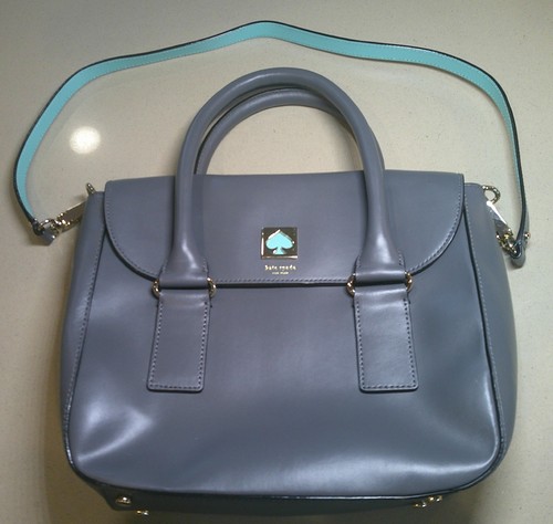 Kate spade gray leather - spade,