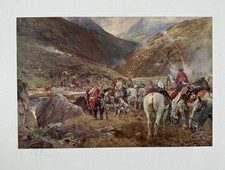 Lionel Edwards Signed Print - Battle Of Glen Shiel
