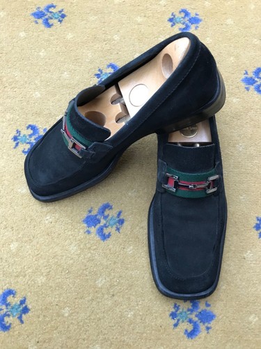 Gucci suede horsebit web - suede,
