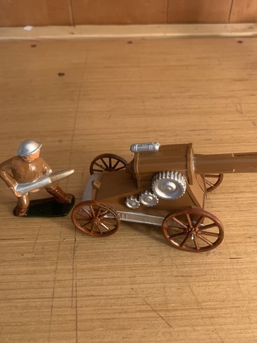 Large cannon with toy soldier - cannon,