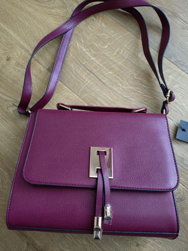 Berry coloured faux leather - berry,