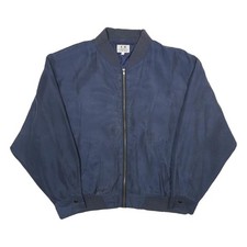 E.B. COMPANY Mens Blue Silk