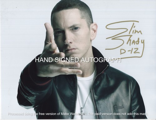 Eminem autographed 2 x 11 - eminem, 8