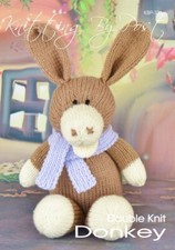 New Knitting Pattern Donkey  Knitting by Post Original New A5 Leaflet KBP-331