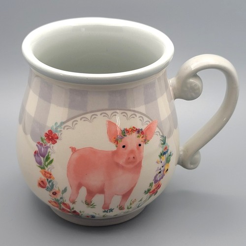 Pioneer woman gray gingham pig - gray,