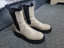 H&M WOMEN'S CREAM LEATHER