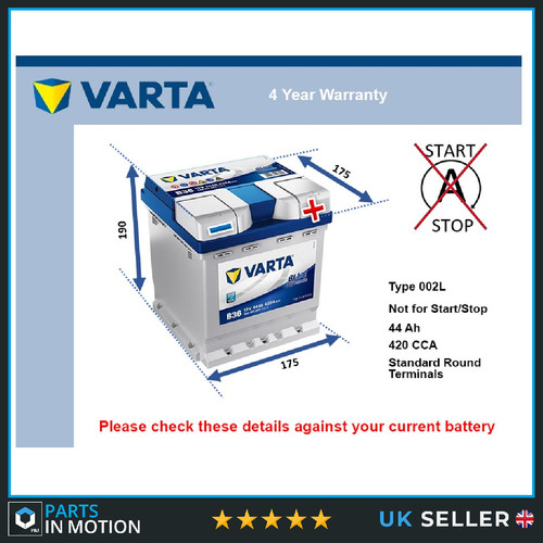 Car battery b36 - car, varta