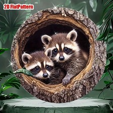 Cute Raccoon Wooden Animal