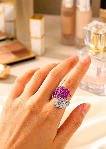 Silver tone purple marquise - purple,