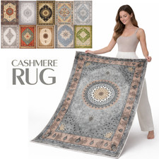 Grey Washable Area Rug Non