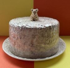 Vintage 1950's SylvaC Pottery Complete Stilton Cheese Dome,Plate&Mouse ????