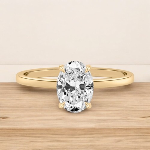 Diamond ring gold lab grown - lab,