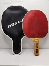 Vintage 70s Stiga Pop Table Tennis Racket with Dunlop Barna Carry Case