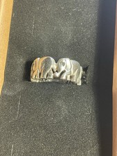 Silver Elephants Band Ring