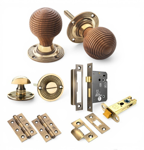 Rosewood beehive door knobs - rosewood,
