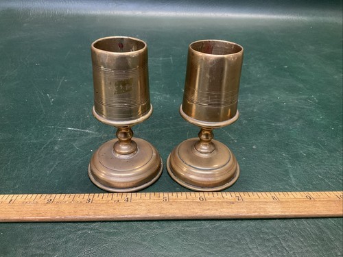 Pair vintage brass - vintage, trench