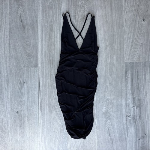 Plt womens black ruched - womens, neck
