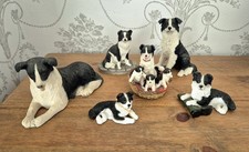 Collection Of 6 Border Collie / Sheep Dog Figurines