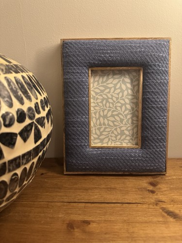 Blue textured tweed - tweed, &