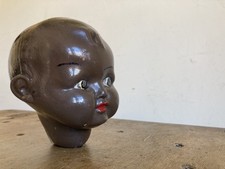 Antique Black Ethnic Baby Toy Doll Composition Head Farmhouse Barn Salvage