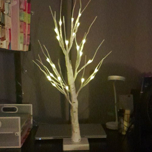 White artificial light twig - artificial,