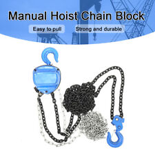 2T Manual Chain Block Hoist Lifting Chain Puller 3M Heavy Duty Hooks Tool