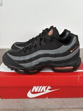 Size UK 9 - Nike Air Max 95 Black Grey Safety Orange USED
