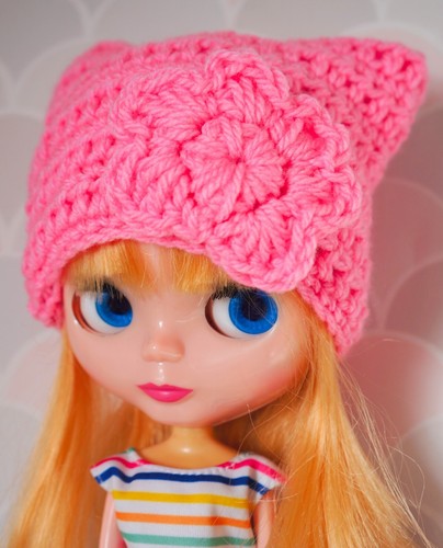 Pink crochet hat for - crochet,