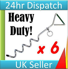 Large Heavy Duty Awning Tent Gazebo Steel Ground Peg Anchor Twist in Stake New