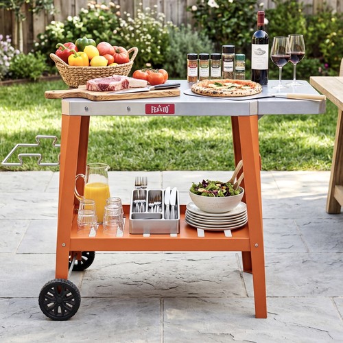 Grill cart table with - grill,