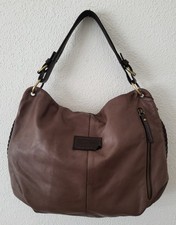 Gianni Conti Medium Brown Whipstitch Shoulder Bag 36 cm x 33 cm x 9 cm