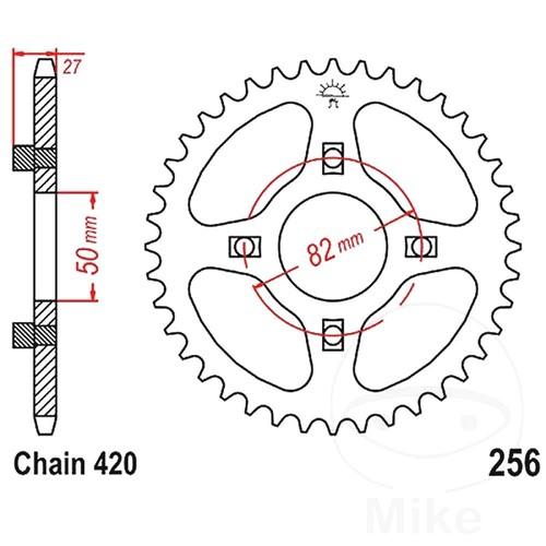 Rear sprocket tooth - sprocket, 420