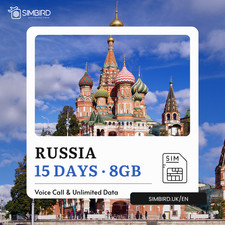 Russia 4G Prepaid 8GB 15days - Voice & Unlimited Data SIM Card
