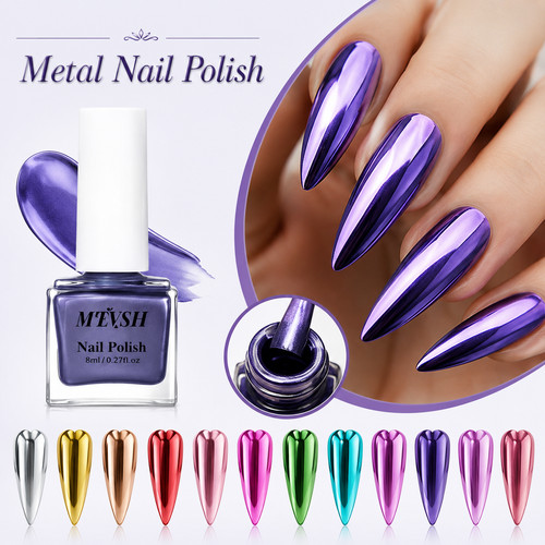 Metallic nail polish super - polish,