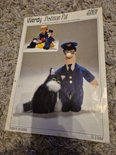 Knitting pattern of Postman Pat and Jess the Cat soft toys