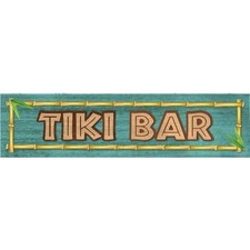 Tiki Bar Bamboo PVC Party Sign