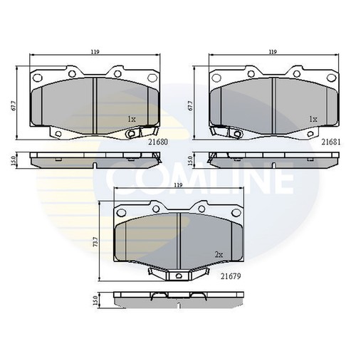 Brake pads set for - set,