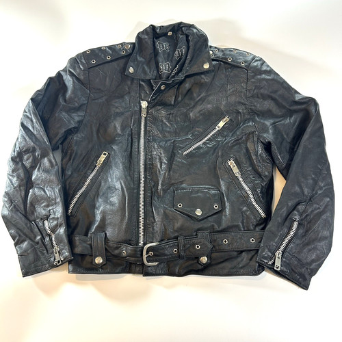 Vintage 90s leather biker - vintage,