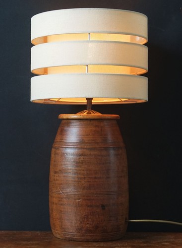 Vintage wooden barrel - barrel, lamp