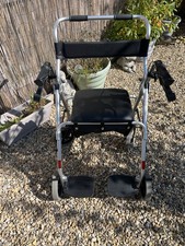 2 in 1 Rollator and Transit Chair Combination Walking Aid