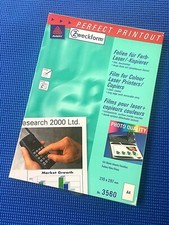Avery 3560 Transparency Film for Colour Laser Printers / Copiers  x42 A4 Sheets