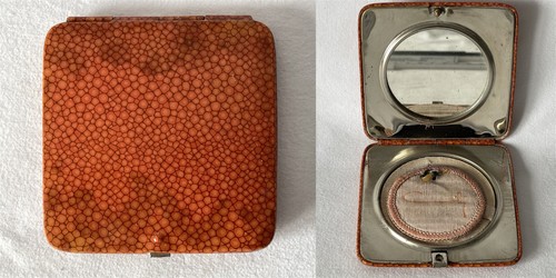 Vintage faux shagreen chagrin - faux,