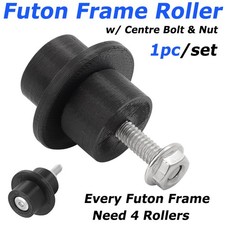 Futon Frame Rollers, Sliders, Gliders, Dowel Hardware Part,Plastic,Sold Each