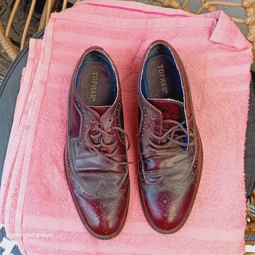 Top man burgundy leather - man,