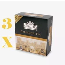 3 BOXES- AHMAD TEA CARDAMOM TEA BAGS (3x100 teabags)-Free Postage- Fast Delivery
