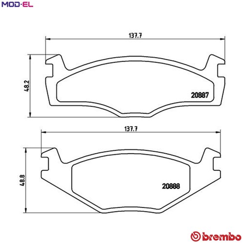 Brake pad set disc - brake, 85